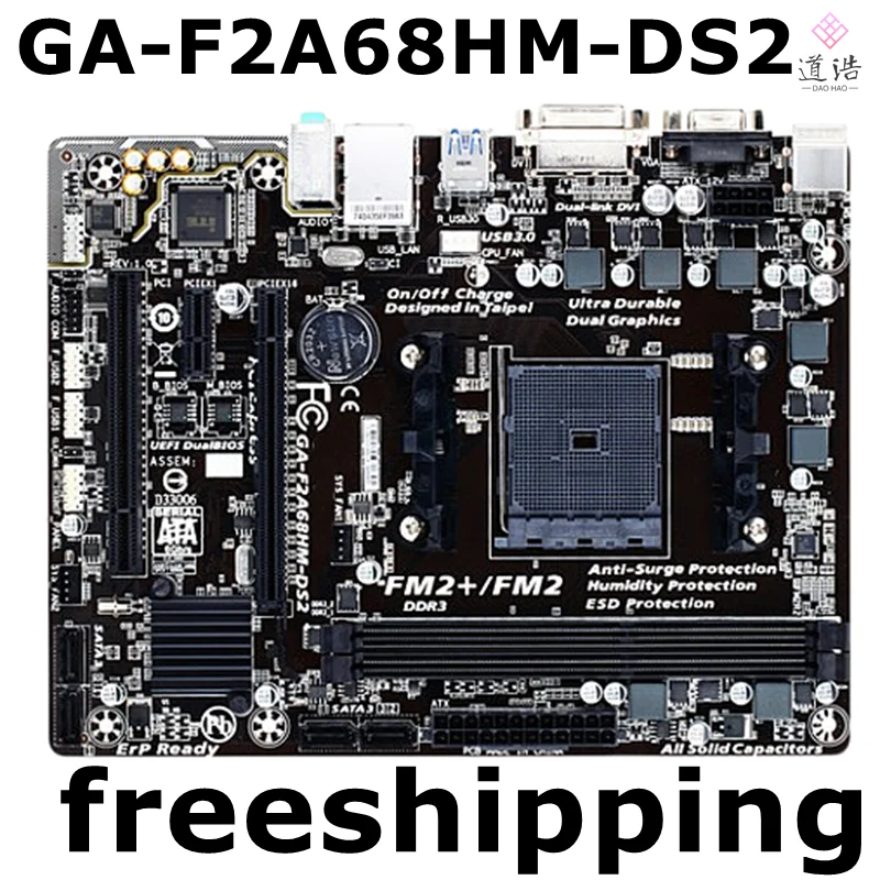 

For GA-F2A68HM-DS2 Motherboard 64GB DDR3 Micro ATX Mainboard 100% Tested Fully Work