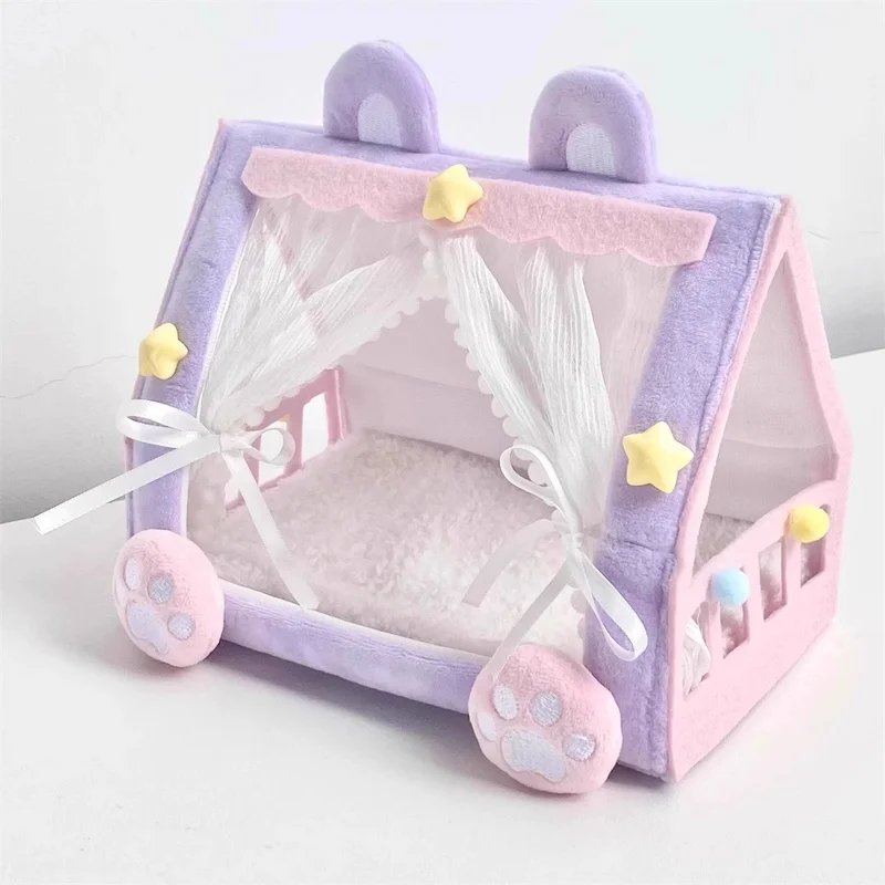 

Doll tent bed cute little fresh cotton doll baby bed creative storage toys indoor desktop ornaments cute gifts taro furniture