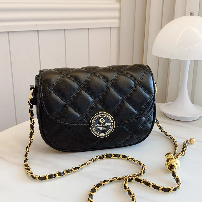 

Популярная женская маленькая сумка на плечо с цепочкой, белый, черный цвет, квадратные кошельки, сумка с сетчатым узором, сумка через плечо с клапаном, женская сумка через плечо