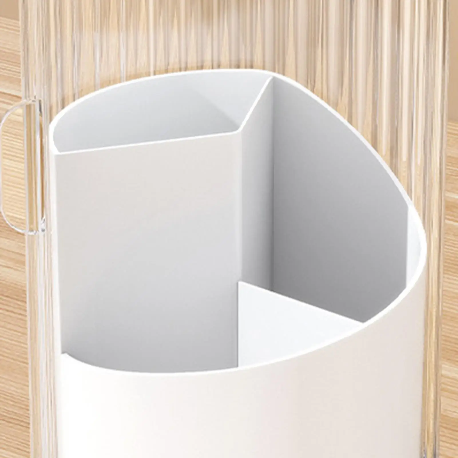 

Enclosed Toothbrush Holder Dustproof 3-Slot Rotating Organizer Bathroom Counter Toothpaste Storage For Cosmetics Brush Lipsticks