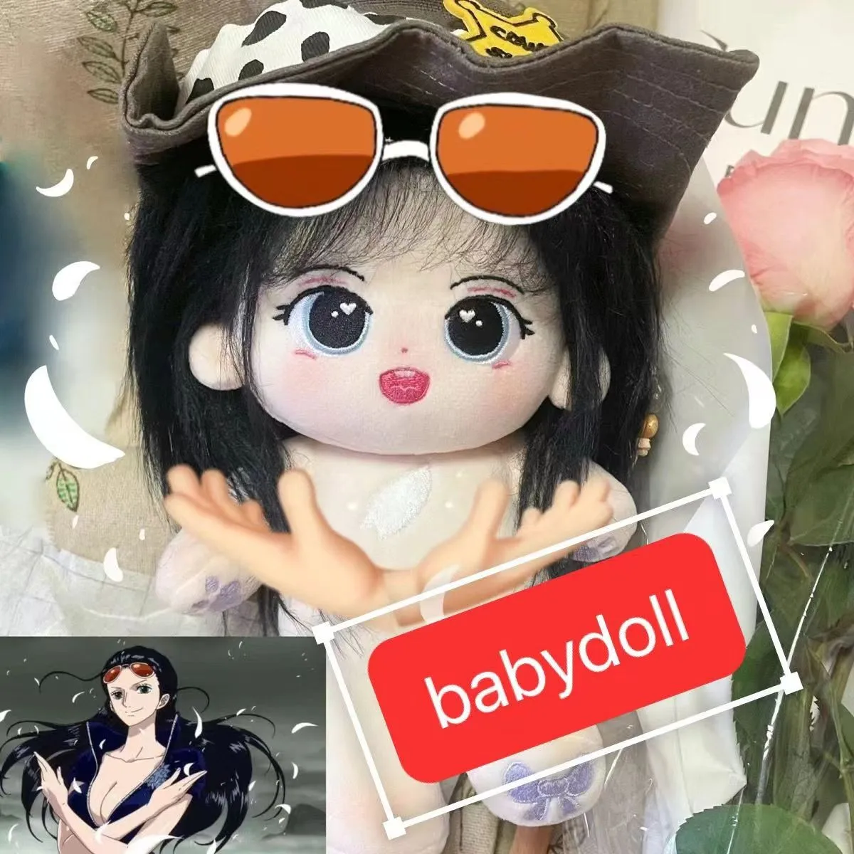 20cm Nico Robin Dress-up Doll Toys Anime Peripheral Cotton Stuffed Kawaii Puppet Gifts For Boys Girls Collectibles Birthday Gift