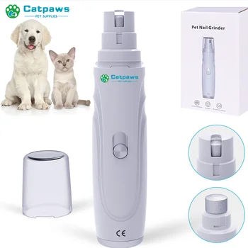 Molinillo de uñas para perros, molinillo y recortador de garras eléctrico recargable por USB, Lima indolora para uñas de perro, lima de uñas silenciosa de 2 velocidades para mascotas cortador de uñas para perros 1