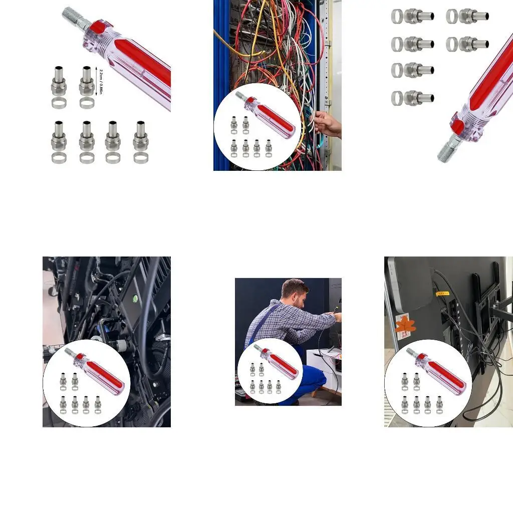 652F 동축 케이블 F 타입 도구 및 고주파 신호 전송 성능에 최적화 된 5F 커넥터 키트