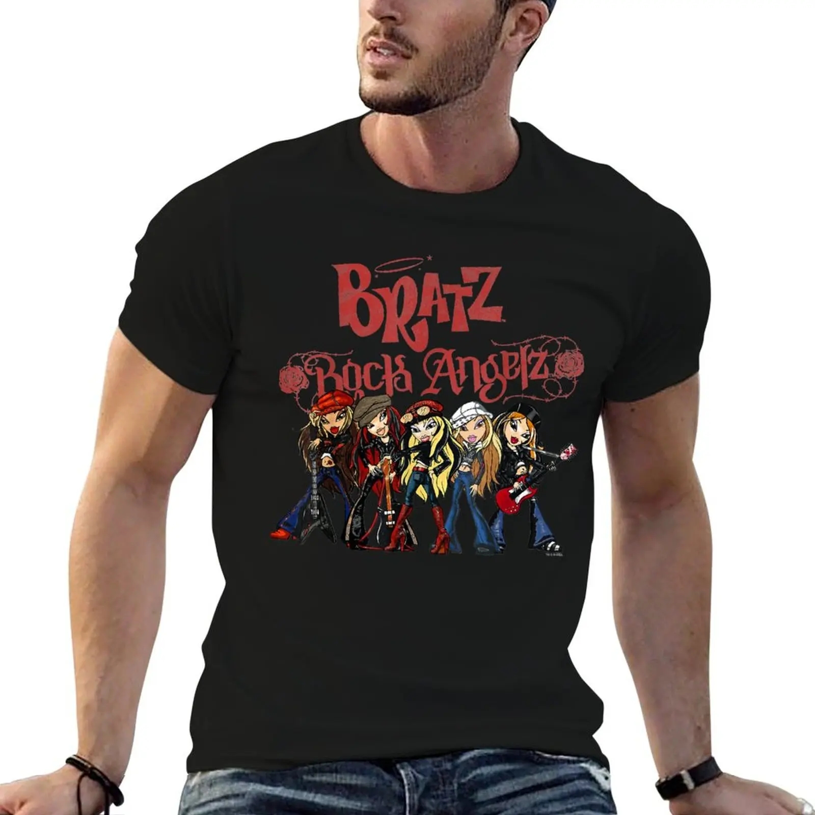 

Bratz Rock Angelz Group Shot T-Shirt man t shirt cotton cotton t shirts man 100% t shirt man designer T-shirt