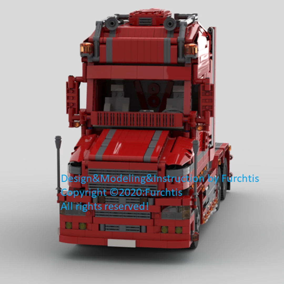 MOC-57465 Scania Truck T 580 Bouwstenen Diy 2820Pcs Technologie Assemblage Elektronische Tekeningen Kinderspeelgoed Verjaardagscadeaus