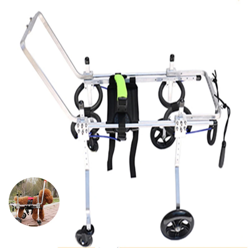 Dog Wheelchair Pet Hind Limb Disability Paralysis Rehabilitation Wheelchair Animal Auxiliary Bracket Four-Wheeled Scooter