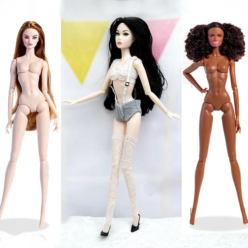 

Макияж Супермодель Кукла 32см Вьющиеся Волосы Африка Кукла 1/6 Белый Черный Нормальная Кожа Обнаженное Тело Кукла Совместное Передвижное Платье Игрушка DIY Игрушка