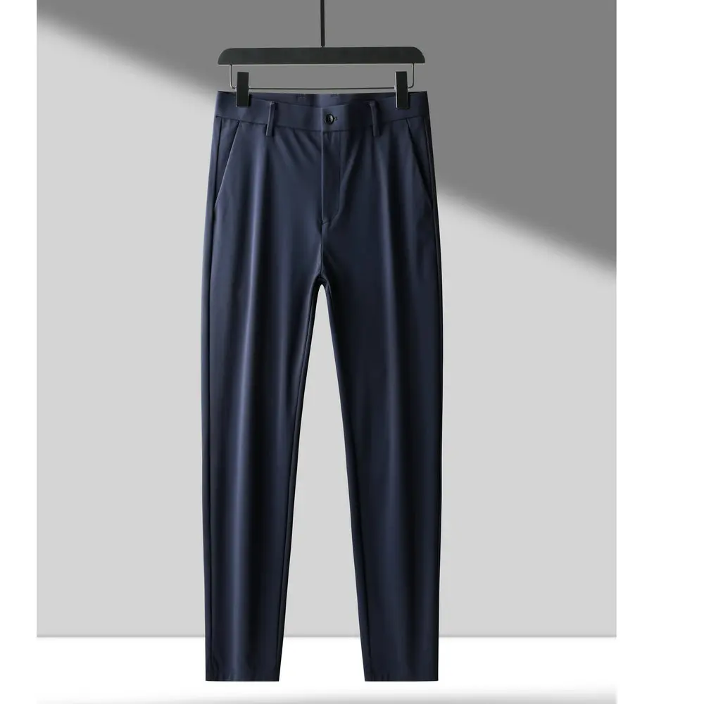 

Men Effortless Nylon Dress Pants High Elasticity Anti-Wrinkle Slim Fit Trousers (4 Colors, 10 Sizes) Pant Spring Summer Attire