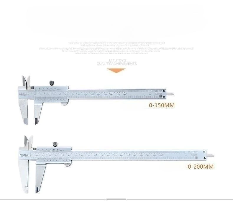 Imagem -04 - Mitutoyo-measuring Ruler Scale Gauges Vernier Caliper Ferramentas de Aço Inoxidável 530118 150 mm 200 mm 300 mm 0.02 mm 001in
