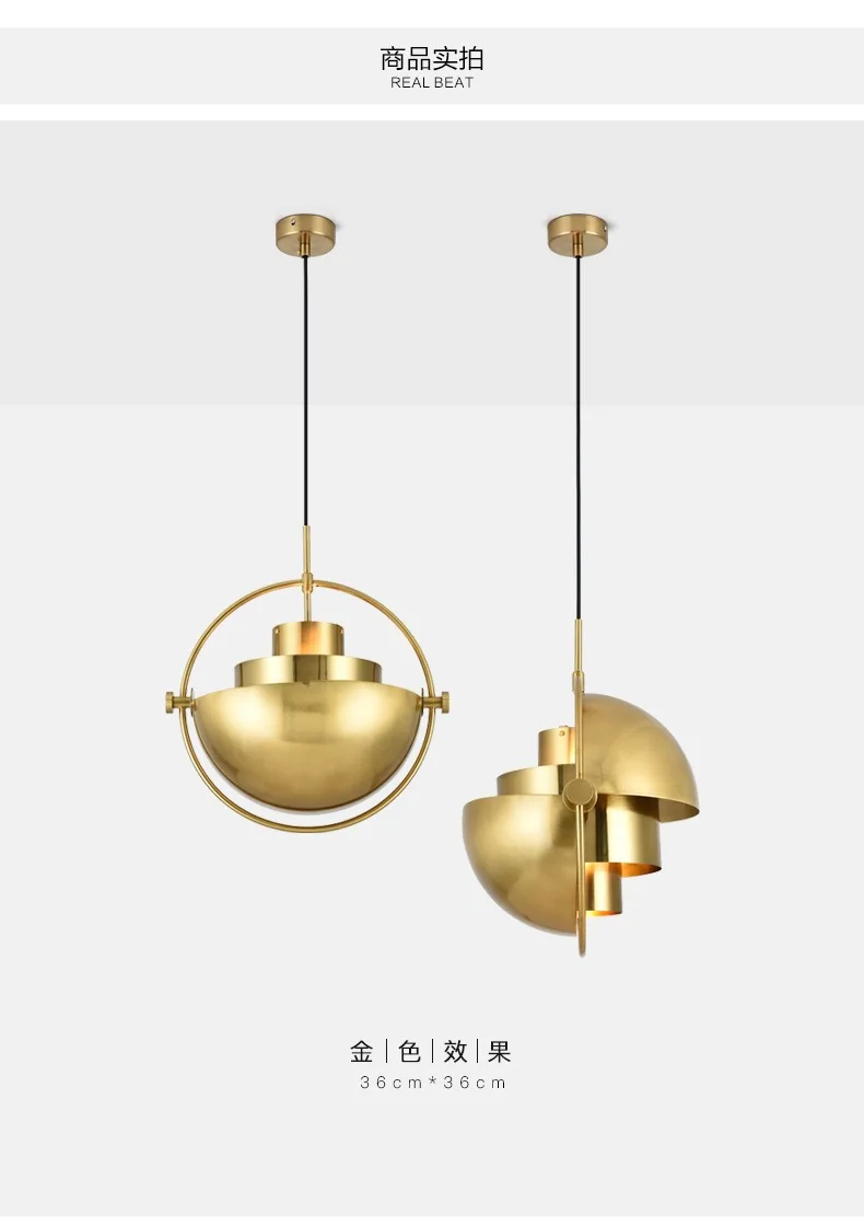 SANDYHA Modern Restaurant Pendant Light Iron Ring Design Chandelier Living Room Bedroom Decoration Dining Table Lighting Fixture