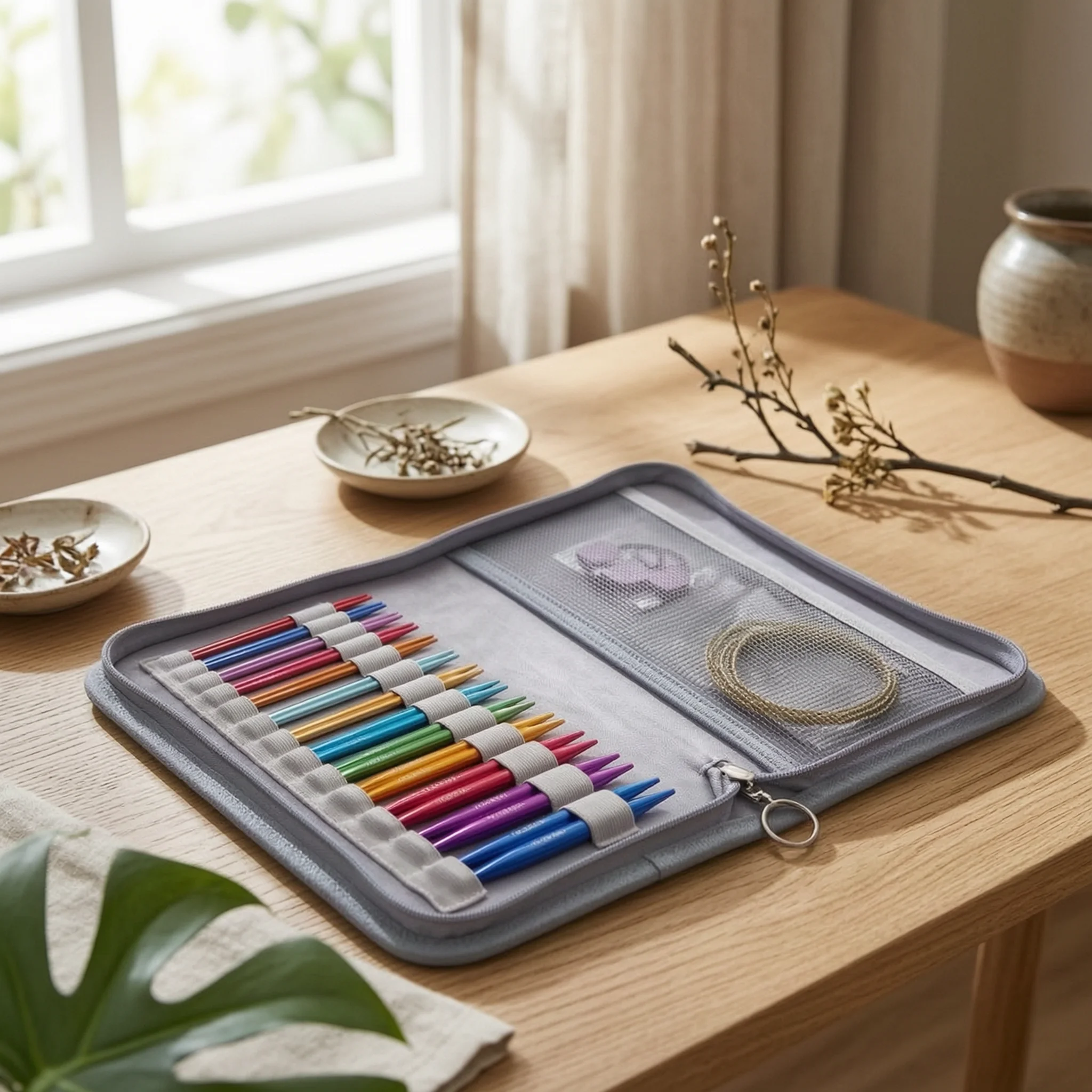 Knitting Needle Circular - Değiştirilebilir Örgü Şişleri Seti Esnek Değiştirilebilir