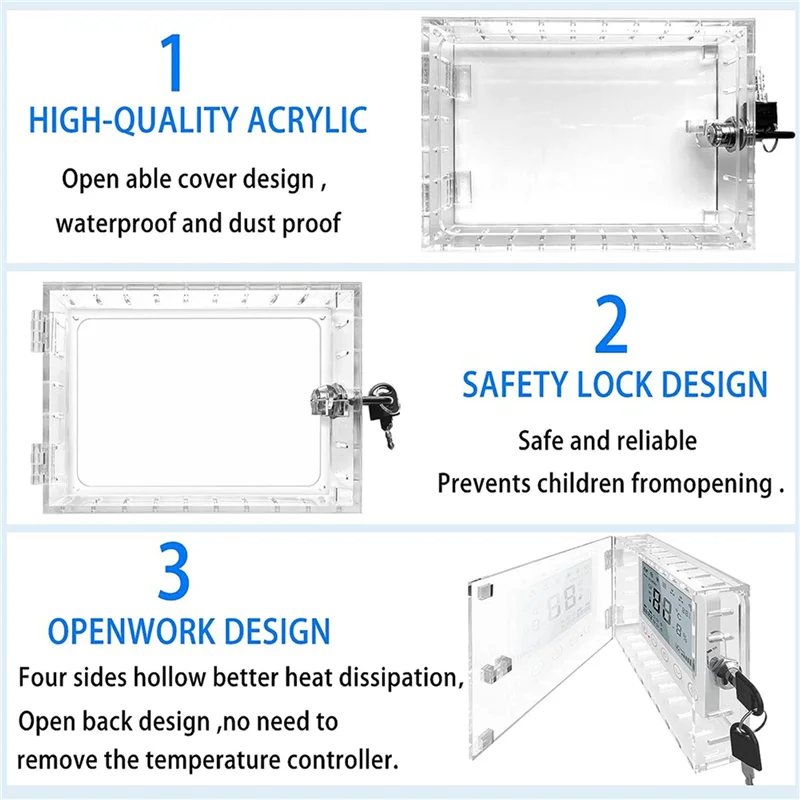

AB33-3X Блок термостата с ключом Универсальная крышка термостата с замком, прозрачная защита термостата для стены
