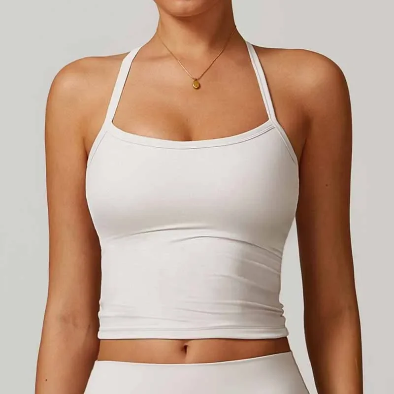 ผู้หญิงข้ามกลับโยคะBreathableกันกระแทกกีฬาเสื้อกั๊กฟิตเนสกีฬาBraเบาะGym Crop Top Running Activeกีฬา