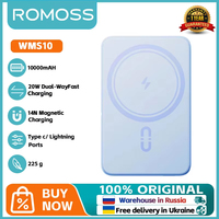 ROMOSS Power Bank 10000 mAh 15W Magsafe Powerbank 20W Wired Spare Battery Charger For xiaomi 14 Xiaomi 13 iphone 15 Cellphones