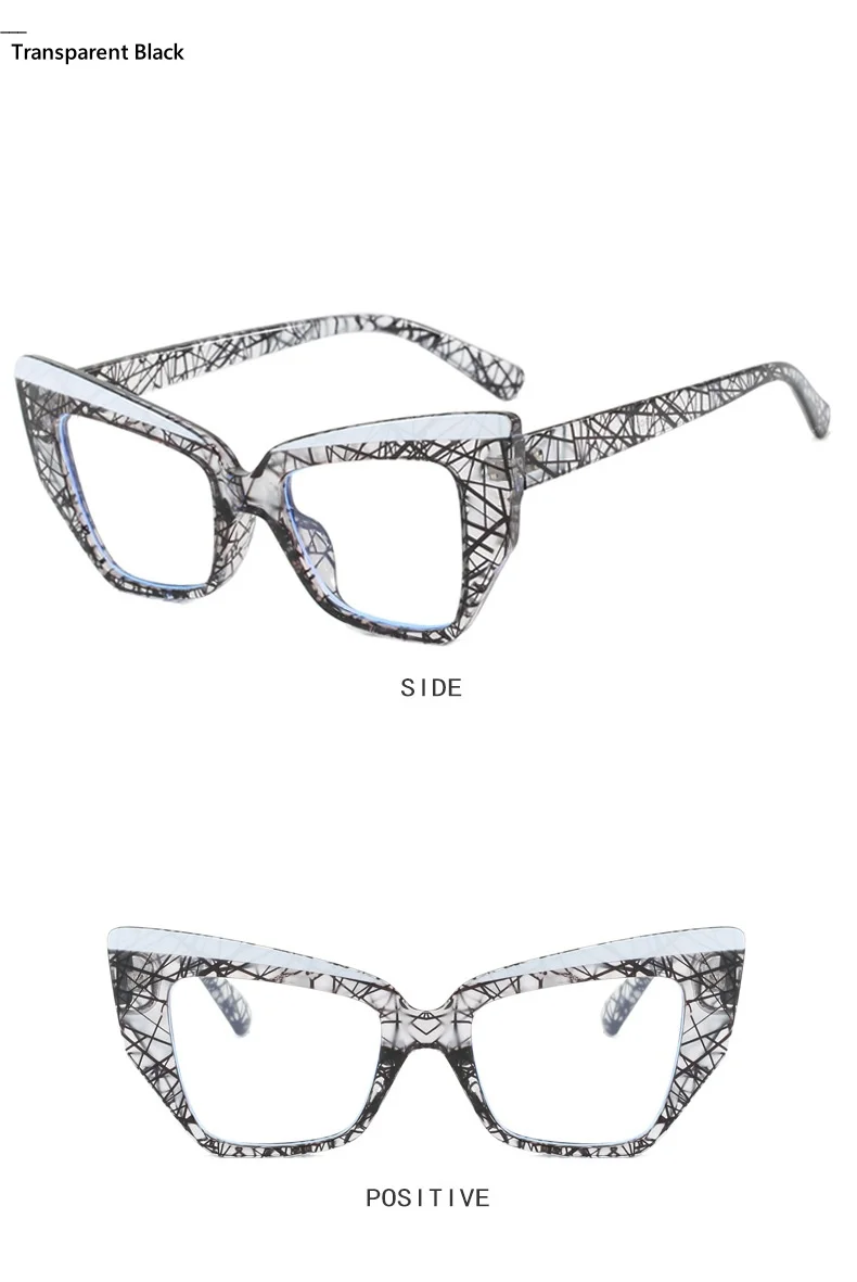 Neue Retro Anti Blau Licht Cat Eye Brille Rahmen Für Frauen Männer Vintage Design Klare Farbbare Linse TR90 Mode Weibliche Brillen – Detail 7
