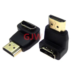 1PCS Gold Plated HDMI Adapter 90 Degree Right Angle Micro Mini HDMI Male To Female Plug for HDTV 1080P Cable Extension