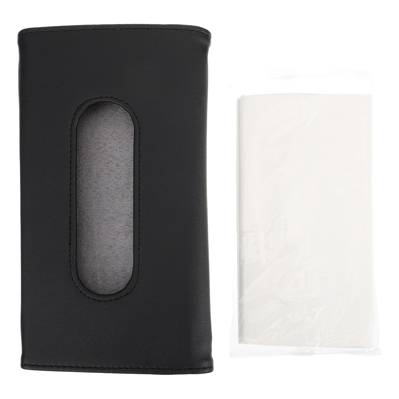 

1pc Box for Visor Napkin Dispenser Durable Premium Black Paper Box Cases Moderate Size Great Gift Car Visor Tissue
