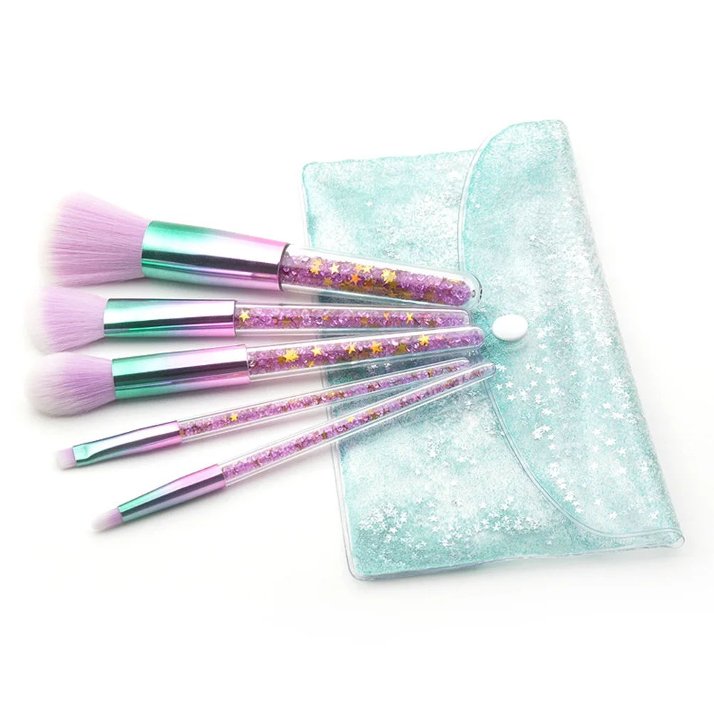 5-delig / 1 make-upborstelset Foundation Oogschaduwkit Borstels voor Lady The Face Professionele vloeibare damesblushwangen
