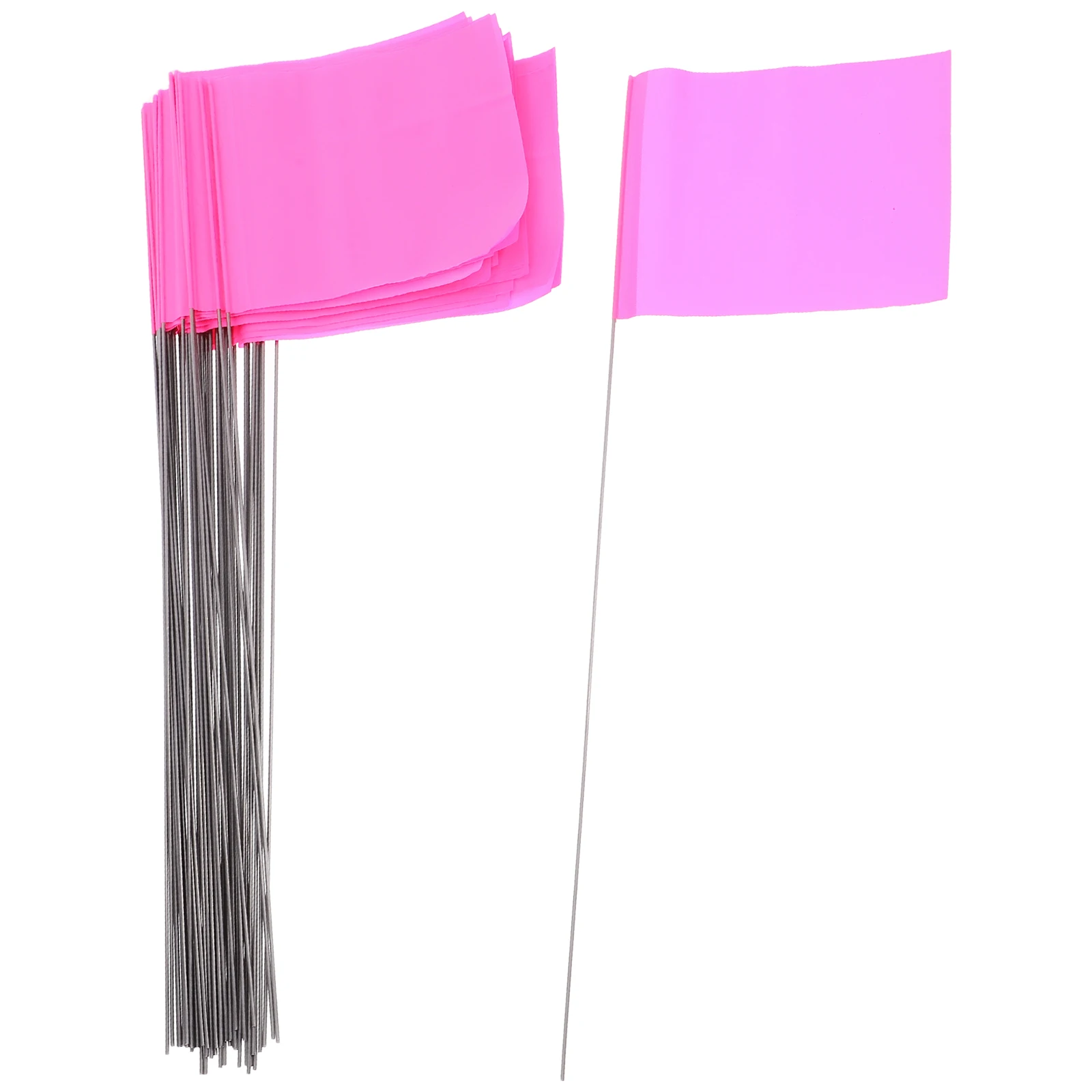 

50pcs Lawn Marking Flags Bright Landmark for Garden Irrigation Reusable Durable Yard Measurement Steel Wire Landscaping Outdoor