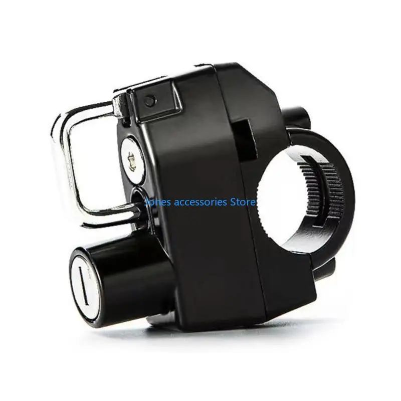 

W8KD Universal Motorcycle Helmet Lock Anti-Theft Helmet Safety Lock Metal with 2 Keys