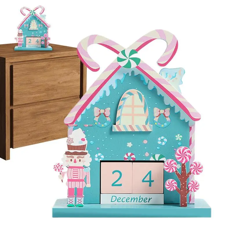 Décennie s de calendrier en bois pour bureau, forme de maison, affichage du mois et de la date, décoration de bureau pour les enseignants