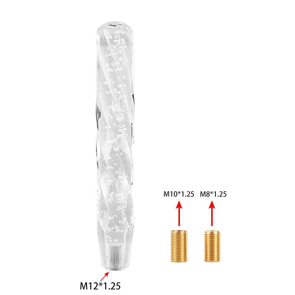 10 15 20 25 30cm Car White Crystal Resin Gear Shift Knob Bubble AT MT Auto Manual Stick Gear Shifter Stick Gear Shift Knob