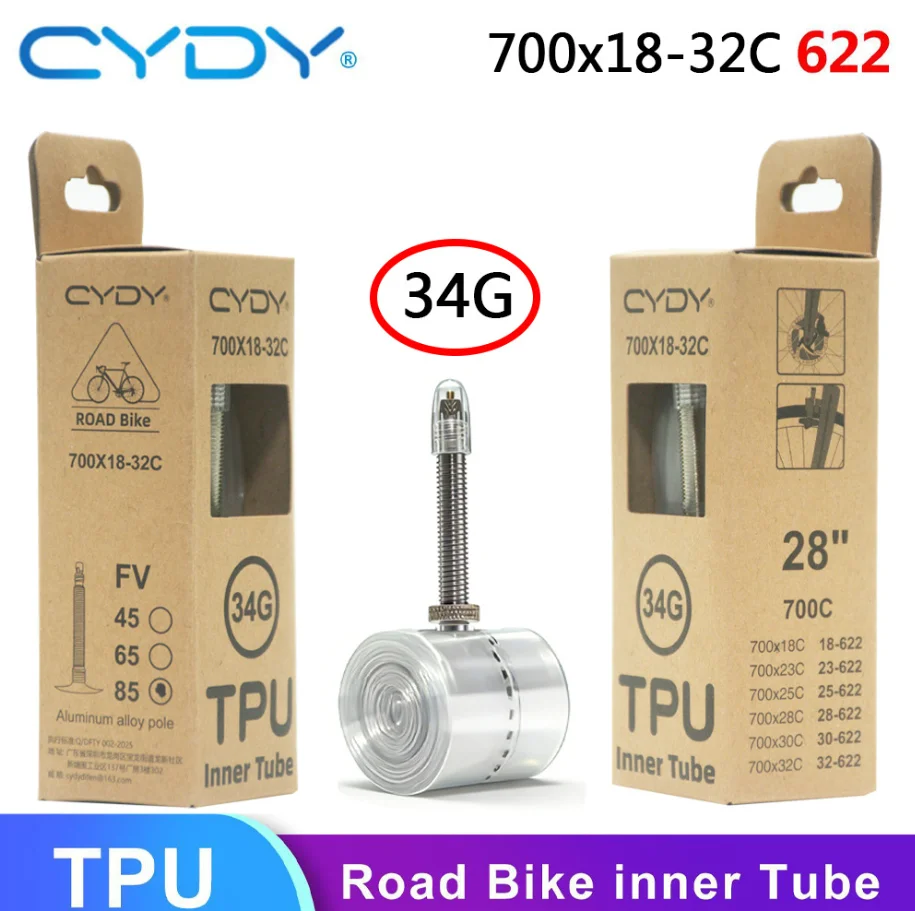 Ultralight Bike TPU Inner Tube 700C 700X18-32C Road Bicycle TPU Material Tire 45/65/85mm French Valve Pneu Camera Tyre