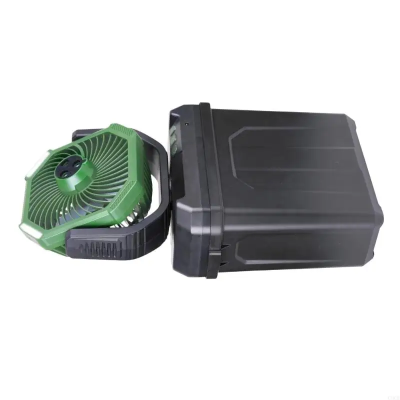 C90F Outdoor Misting Cooling Fan Rechargeable 6L Bucket Swing 3spray Nozel Remote