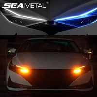 SEAMETAL Car Led DRL Light Strip Daytime Running Lamp Dynamic Scan Flexible Lamp Bar Waterproof Led Turn Signal 12V Universal