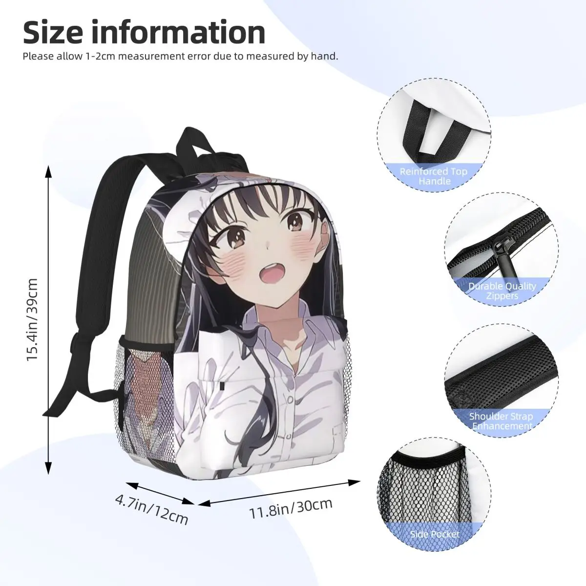 Anime The Dangers In My Heart Backpack Daypack Large Capacity Boys Girls BookBag Shoulder Bags for Men Women Kids School Bag
