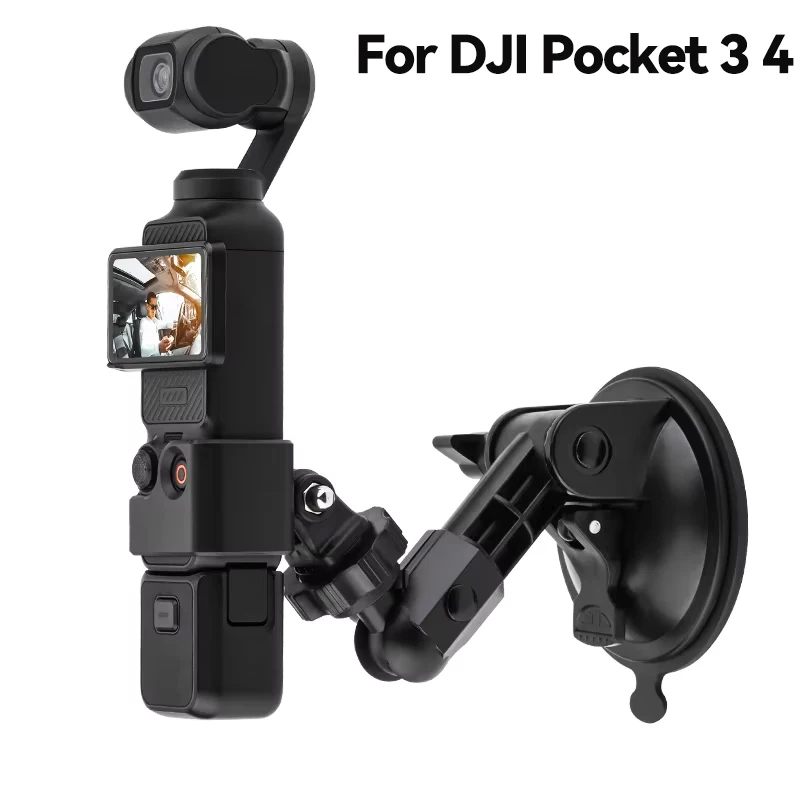 For DJI OSMO Pocket 3 4 Camera Car Mount Adapter Suction Cup Gimbal Camera Car Holder For DJI OSMO Pocket 3 Camera Accessories