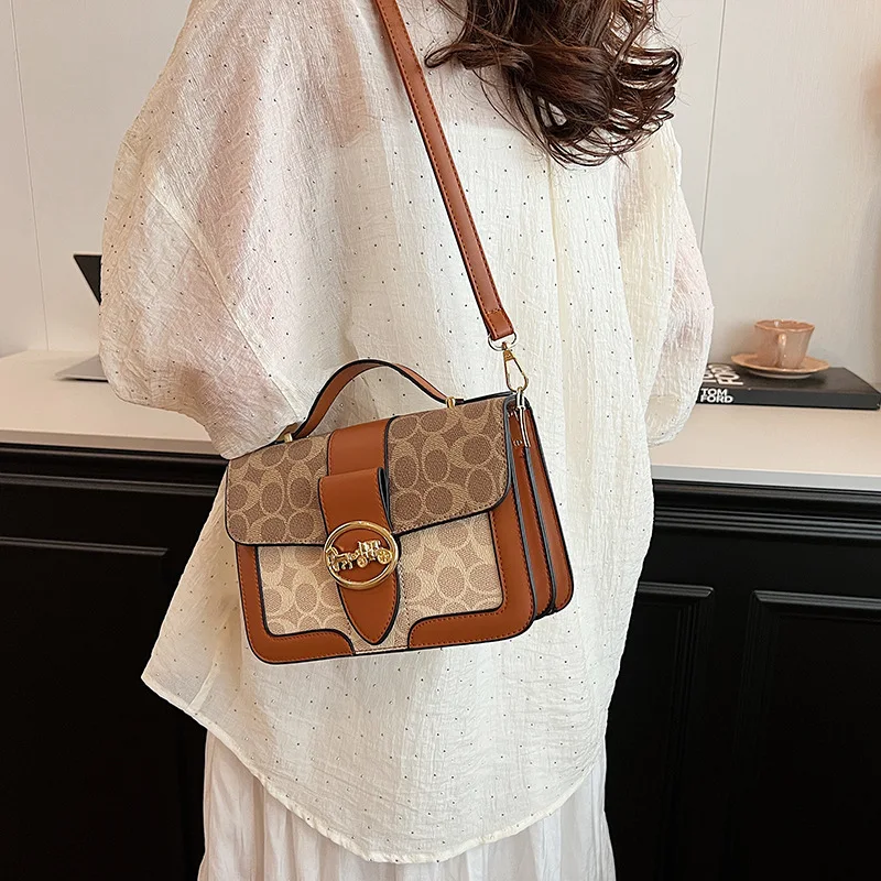 2025 New Women's Fashionable Small Square Bags: Versatile, Textured, Portable, with Single - Shoulder and Cross - Body Options