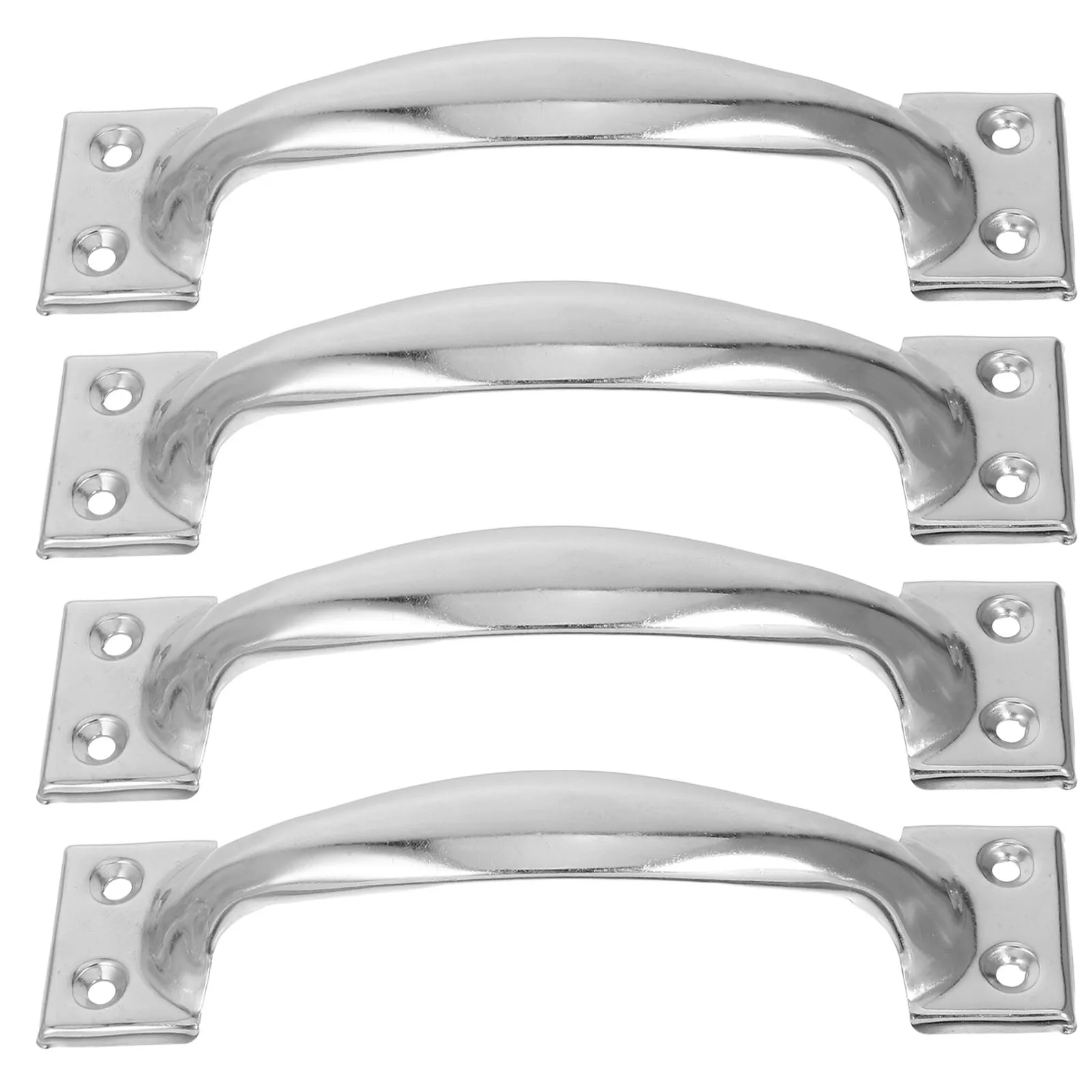 

4pcs Stainless Steel Gate Handle Heavy Duty Door Pull For Exterior Interior Cabinet Cupboard Garage Shed Front Entry Door