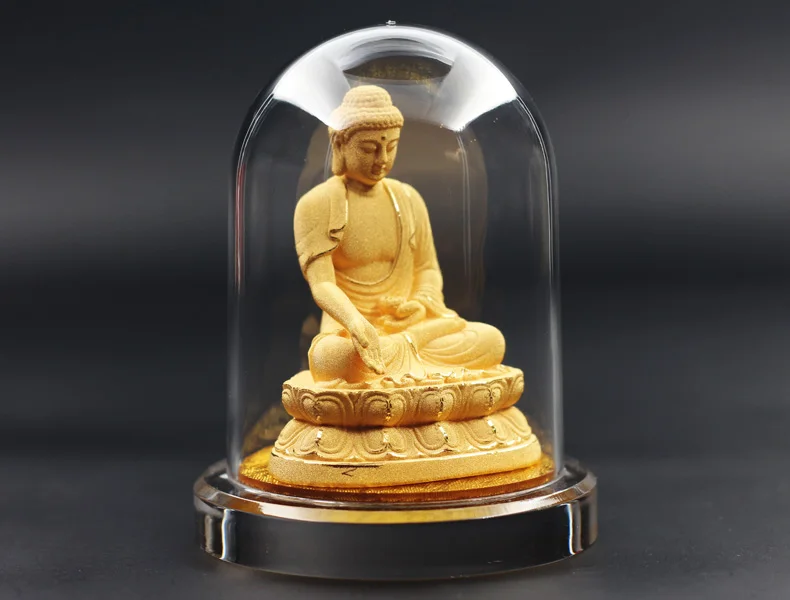 Imagem -03 - Ouro Sakyamuni Buda Gilding Ornamento Lucky Talisman Estátua Top Eficacious Bênção Home Office Company Shop Venda Quente