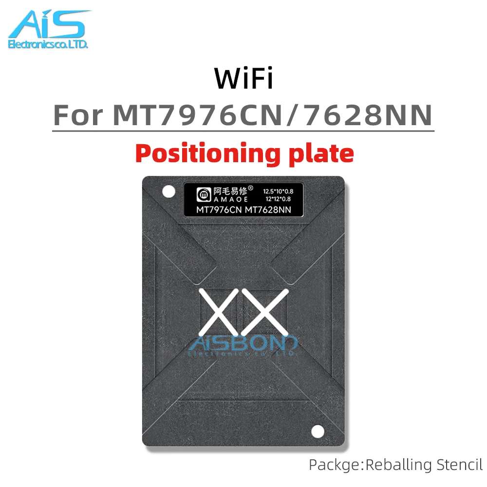 Amaoe BGA Reballing Stencil Template Station For MT7976CN MT7628NN WiFi Transceiver Positioning Plate Plant tin net Steel mesh