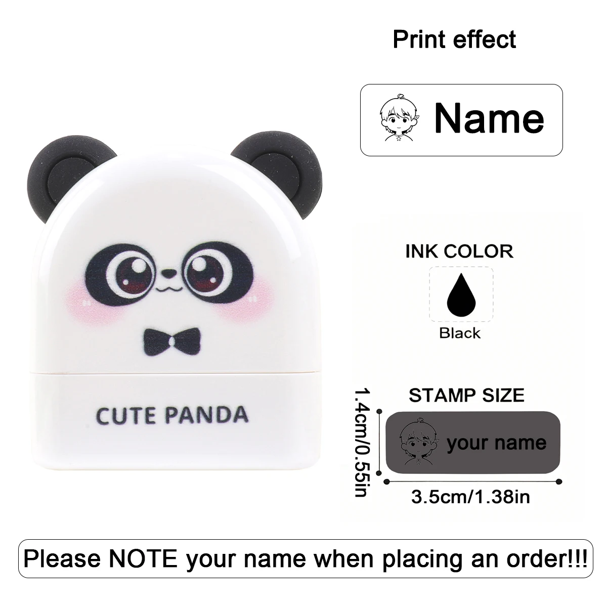 Gepersonaliseerde schattige naamstempel waterdichte kledinglabel voor kinderen zelfinktende stempel voor kleuterschooltassen aangepaste stempel
