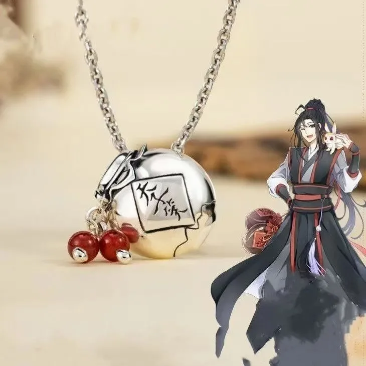 Demonic Ancestor Pendant Ins New Co branded Country cosplay Anime Peripheral Wei Wuxian Blue Forget Machine Necklace