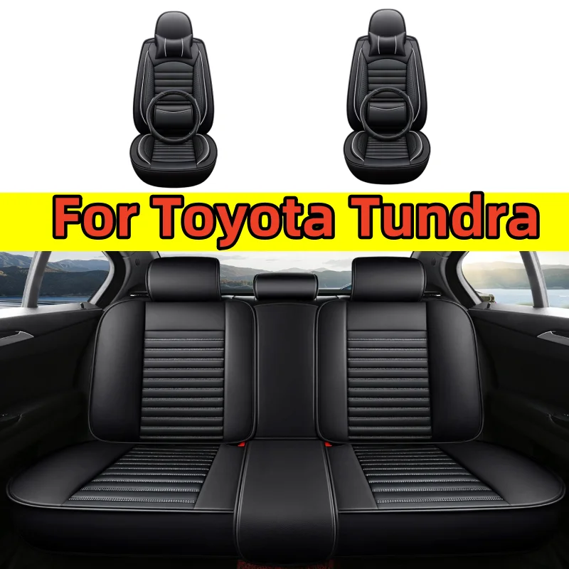 

For Toyota Tundra 2008-2025 car seat Cover, fully covered with high-quality soft PU leather, waterproof and wear-resistant