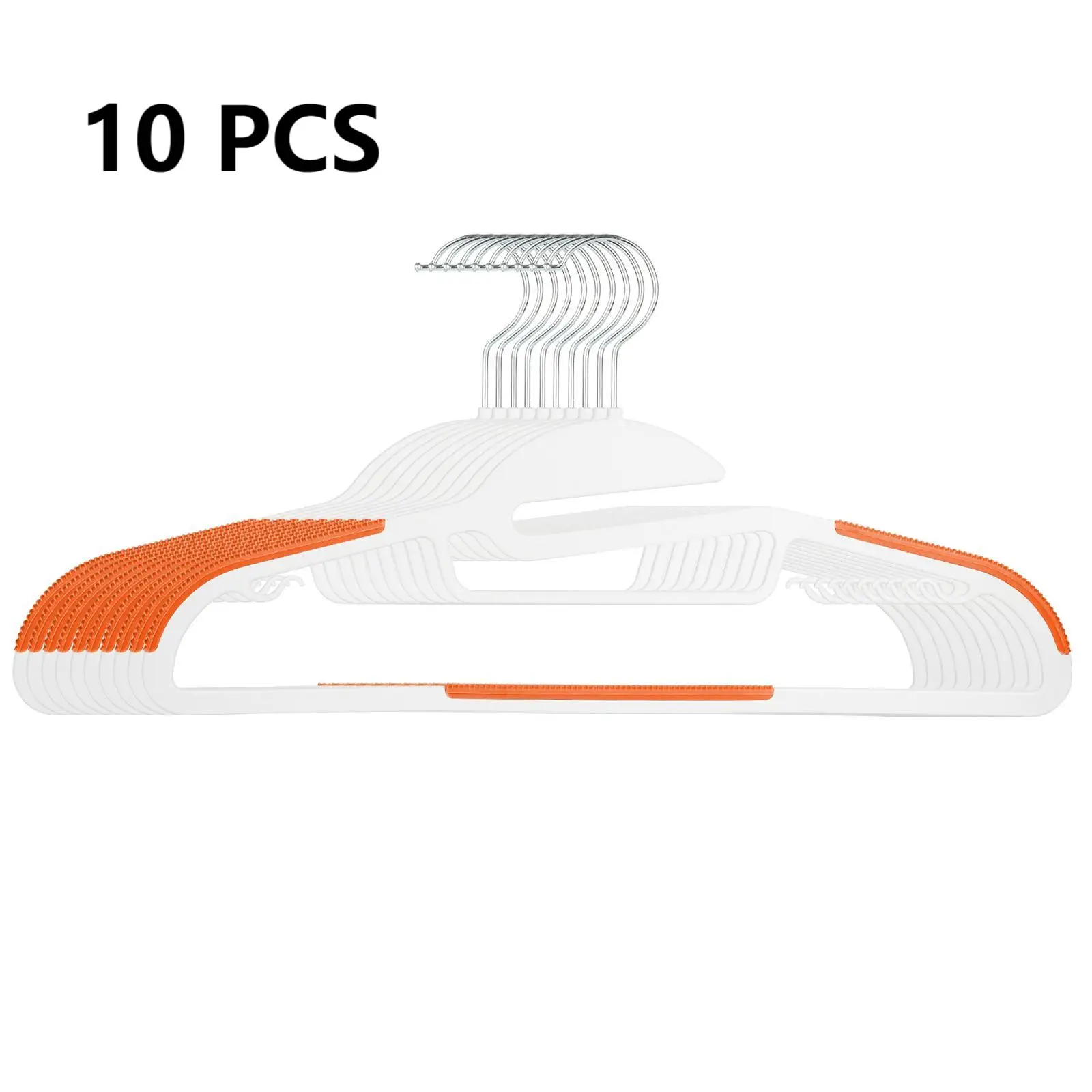 

Противоскользящая пластиковая вешалка, пластиковая вешалка толщиной 0,2 дюйма, подходит для рубашек/брюков/сухой и влажной одежды, организация гардероба.