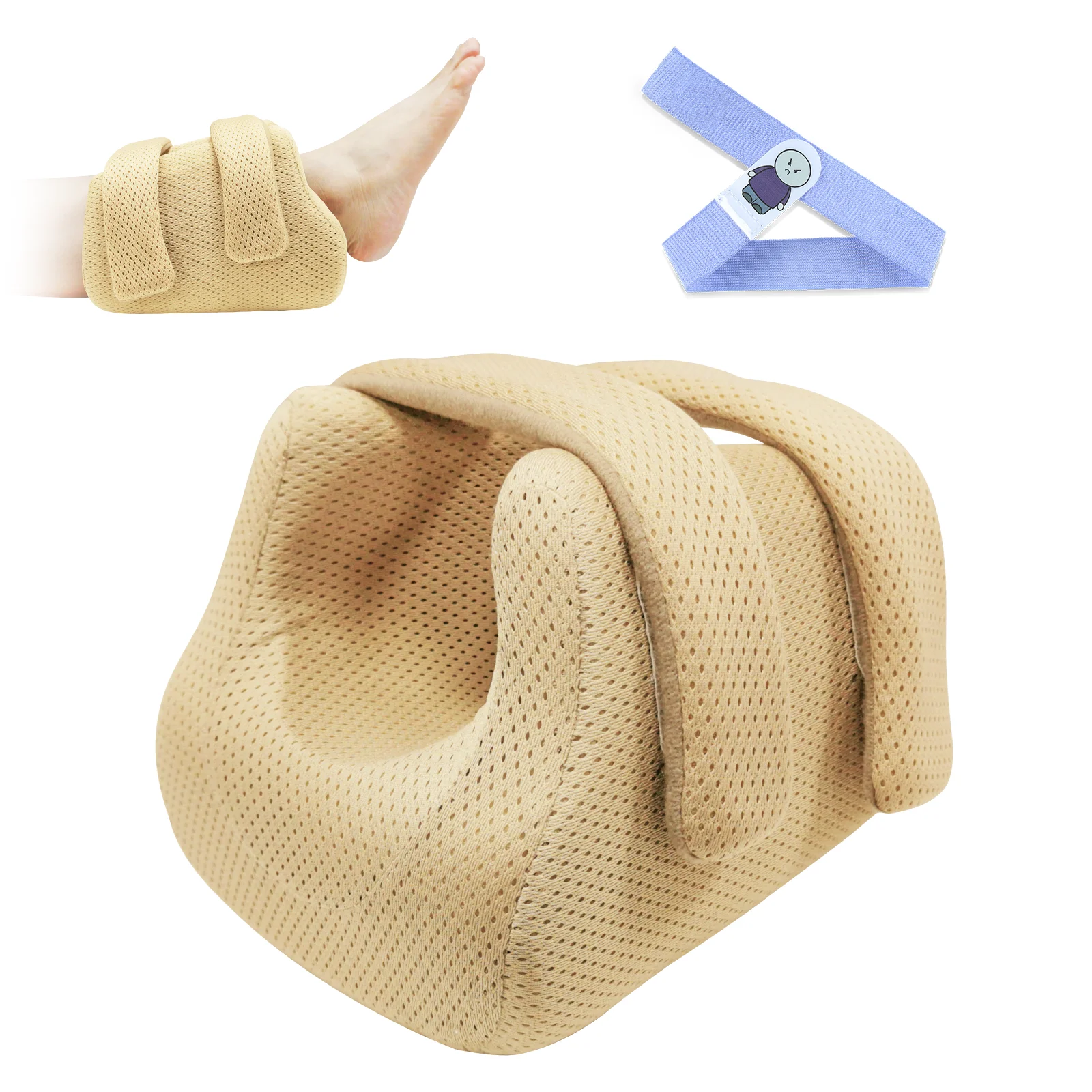 Ehucon 3D Heel Protectors High Elasticity Foam Padding Soft Heel Cushion for Patients with Heel Pain for Pressure Sore Relief