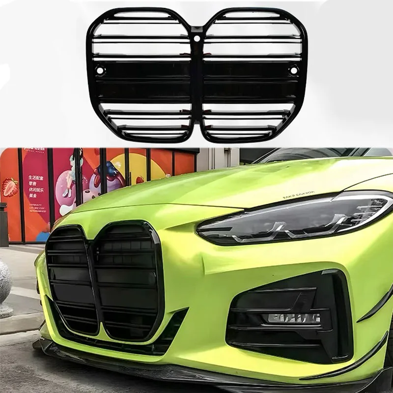 

With ACC Front Bumper Mesh For BMW 4 Series 2 Door G22 2021 2022 2023 2024 Honeycomb Hood ABS Racing grills Grill grille