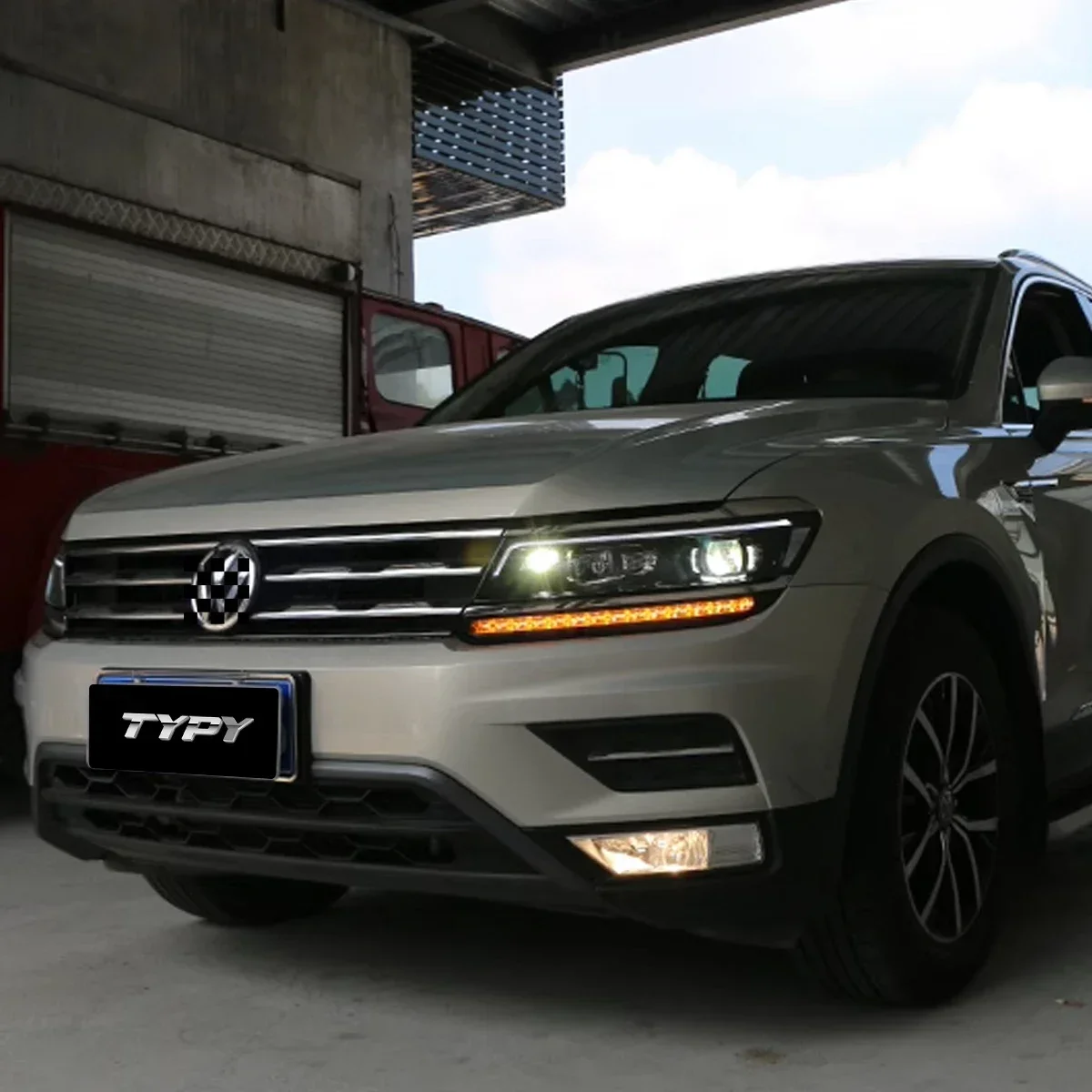 TYPY Full LED Car Light For Volkswagen VW Tiguan Headlights Assembly Angel Eyes DRL Sequential Turn Signal 2017-2021