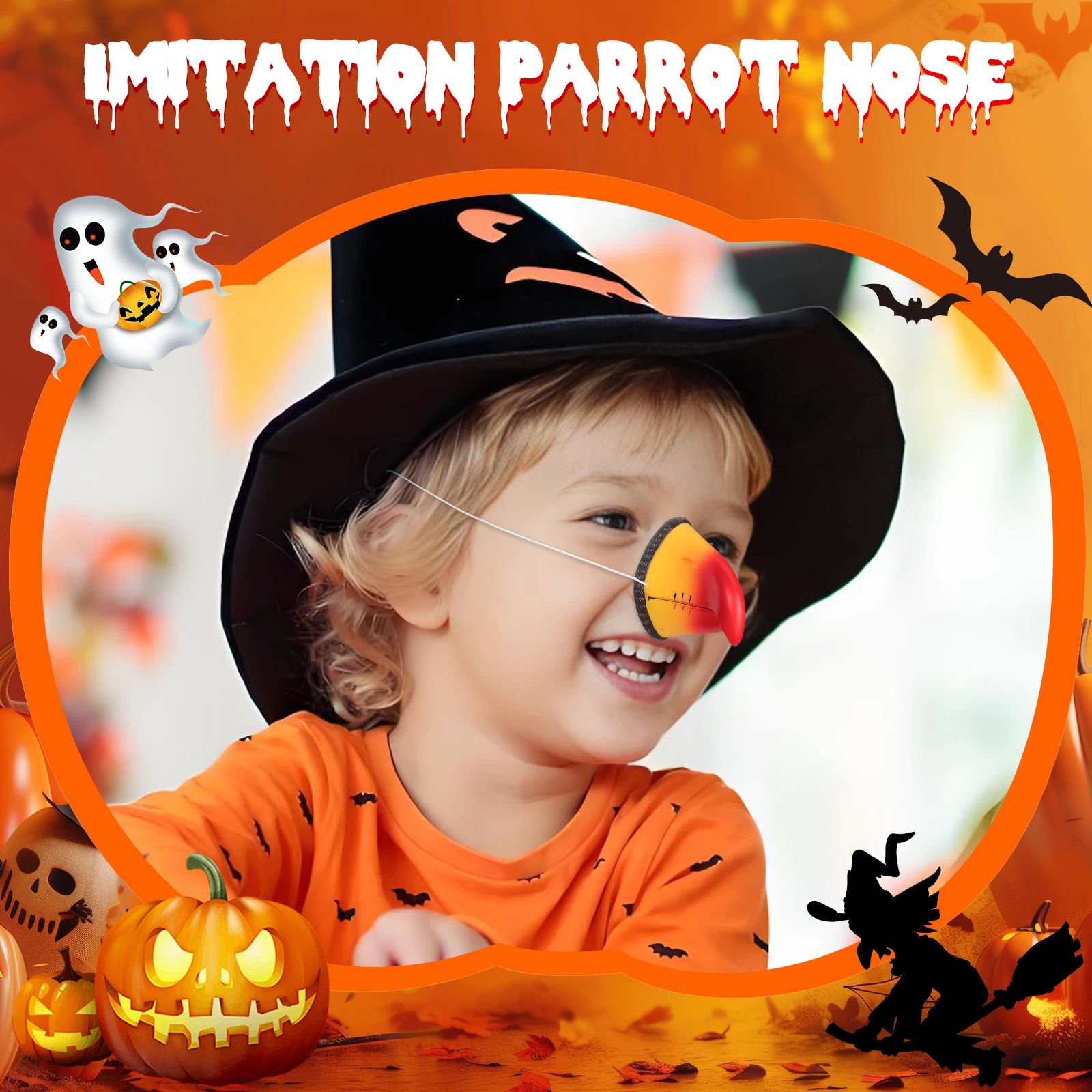 

5Pcs Parrot Beak Nose Realistic Halloween Cosplay Costume Animal Nose Set Novelty Animal Nose photo Prop Parrot Nose party decor