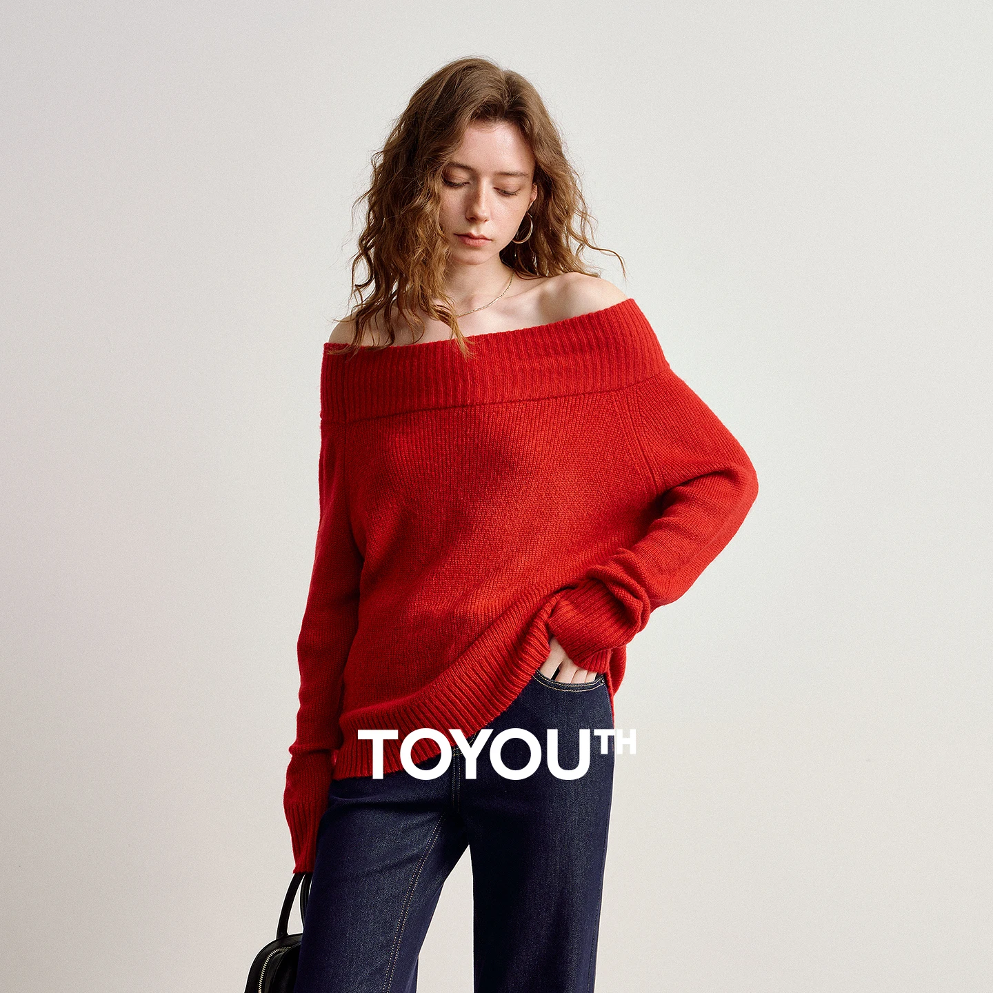 

TOYOUTH Women Knits 2026 Spring New Basic Design Elegant Tops