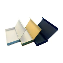 5Pcs Magnetic Clamshell Gift Box High Hardness Kraft Paper Grey Board Book Shape Universal Cardboard Packaging Box With Magnet