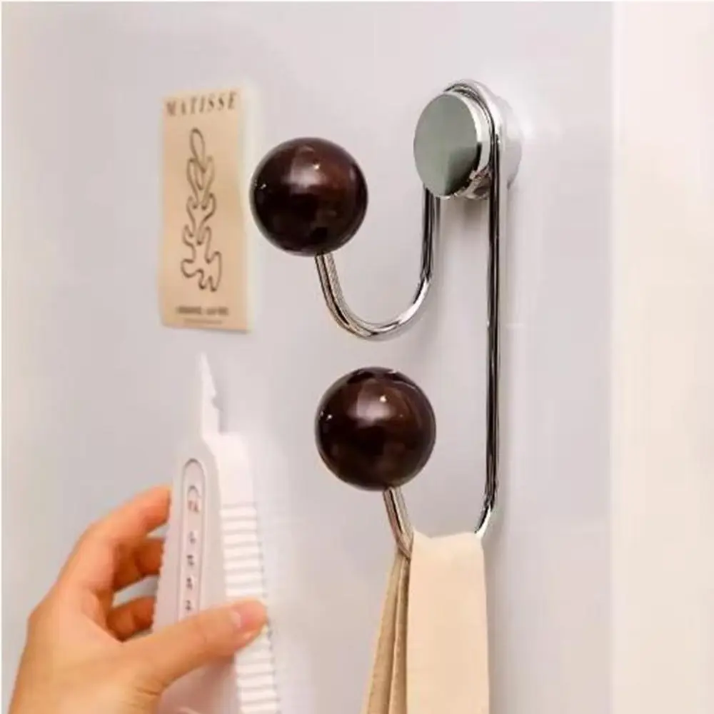 

Punch-free Magnetic Wall Hooks Wall Mounted Decorative Coat Hanger Powerful Traceless Refrigerator Magnet Hook for Home