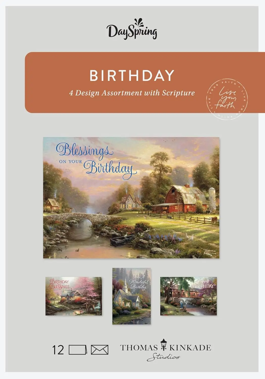 

Birthday - Inspirational Boxed Cards - Thomas Kinkade - 70107