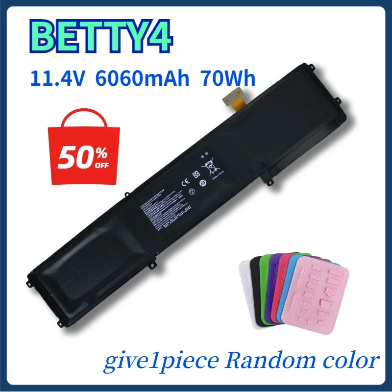 

11,4 В 6160 мАч BETTY4 Аккумулятор для ноутбука Razer Blade 2016 14 дюймов V2 Series RZ09-0195 RZ09-0165 RZ09-01953E72 RZ09-01953E71