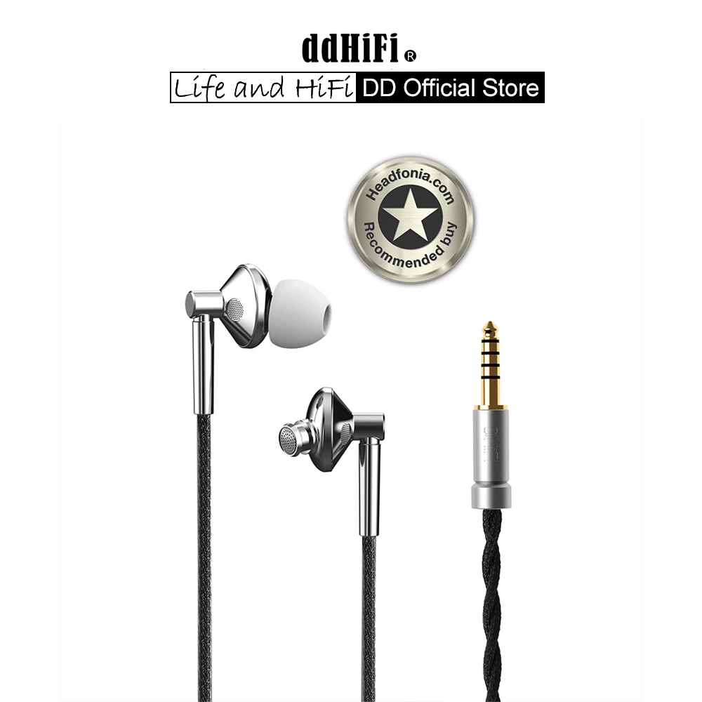 DD ddHiFi Memory Pd4.4 Retro Planar IEM Palladium-Plated Pure Copper & Black 6N OCC Cable 4.4mm Balanced Plug