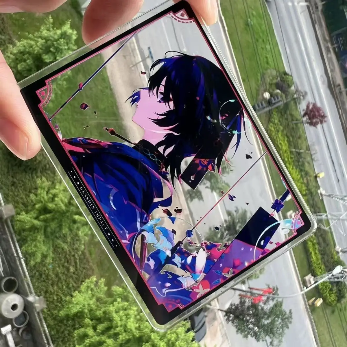 Cute Figure Kawaii Wanderer Balladeer Kabukimono Scaramouche Photo Acrylic Transparent Card high quality Model Toys Gift
